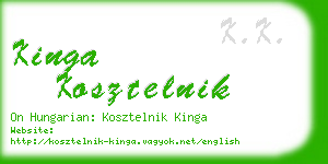 kinga kosztelnik business card